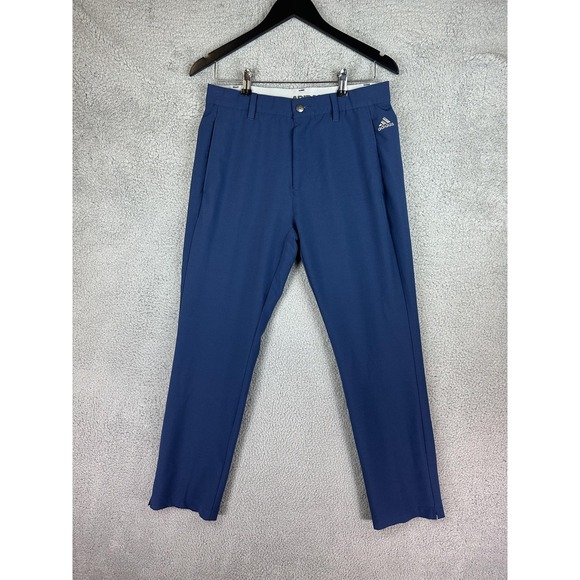 Adidas Golf Pants Mens 30x30 Blue Stretch Polyester Spandex Athletic Trousers - Picture 2 of 10
